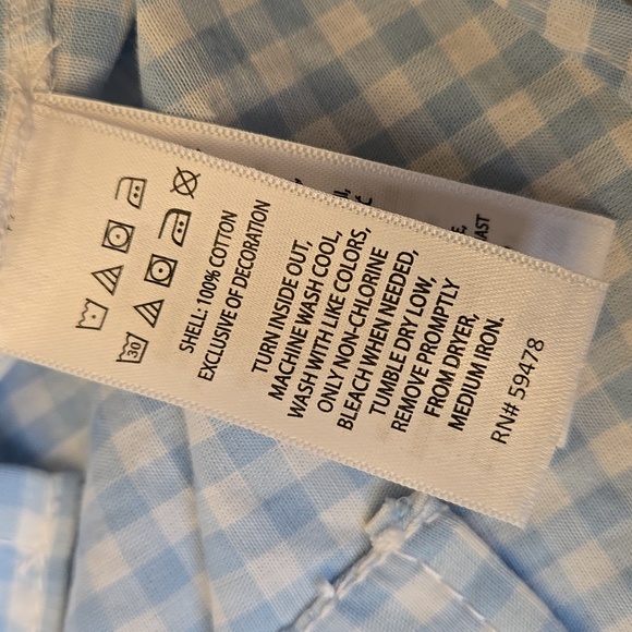 Tommy Bahama Blue Plaid Button Down Shirt, Boys XXL, Great Condition - Picture 9 of 13